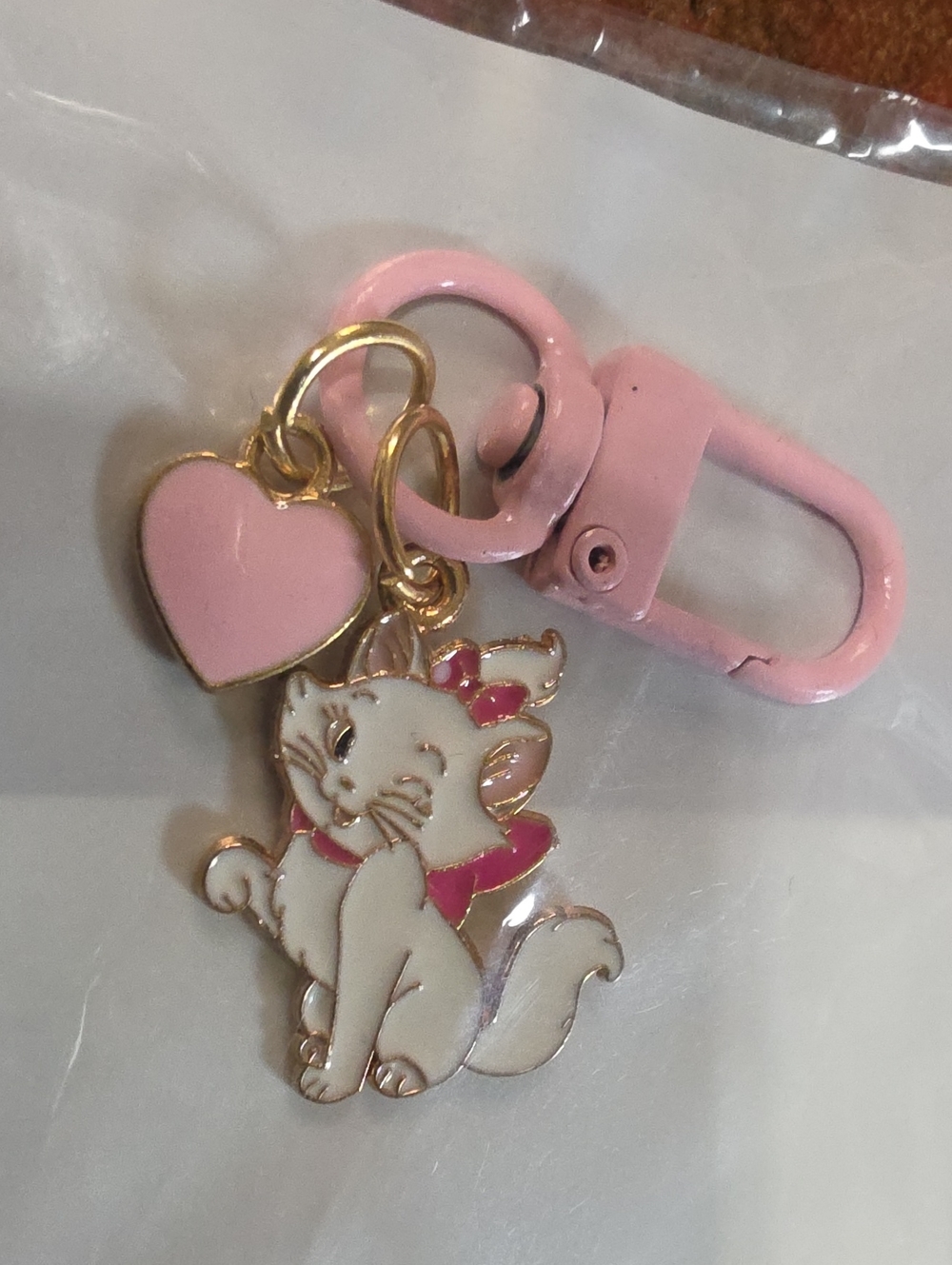 Cat Marie Purse Charm Keychain Wallet Coin Charm Remade